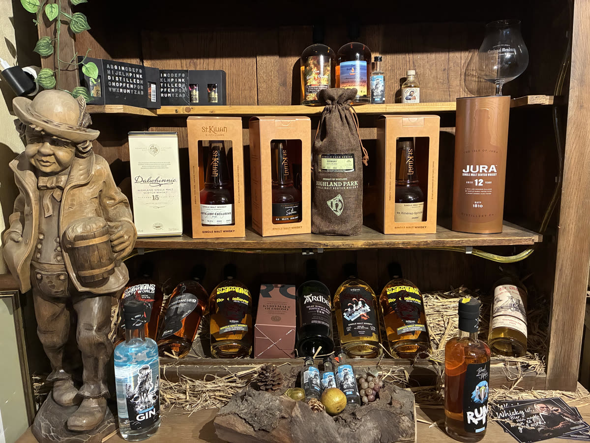 Whisky-Auswahl im Zum Gude Drobbe